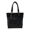 シャネル CHANEL パリビアリッツトートPM A34208 17番台 ブラック コーティングキャンバス レディース トートバッグ