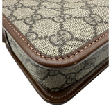 グッチ GUCCI インターロッキングG ミニショルダーバッグ 658572 ベージュ GGスプリームキャンバス/レザー レディース ショルダーバッグ