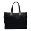 シャネル CHANEL ニュートラベルライントートMM A15991 8番台 ブラック ナイロンジャガード レディース トートバッグ