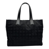 シャネル CHANEL ニュートラベルライントートMM A15991 8番台 ブラック ナイロンジャガード レディース トートバッグ