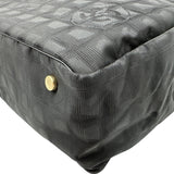 シャネル CHANEL ニュートラベルライントートMM A15991 8番台 ブラック ナイロンジャガード レディース トートバッグ