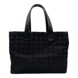シャネル CHANEL ニュートラベルライントートMM A15991 8番台 ブラック ナイロンジャガード レディース トートバッグ