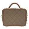 シャネル CHANEL CCフィリグリースモールヴァニティバッグ A93342 27番台 ベージュ ゴールド金具 キャビアスキン レディース ショルダーバッグ