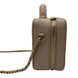 シャネル CHANEL CCフィリグリースモールヴァニティバッグ A93342 27番台 ベージュ ゴールド金具 キャビアスキン レディース ショルダーバッグ