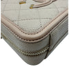 シャネル CHANEL CCフィリグリースモールヴァニティバッグ A93342 27番台 ベージュ ゴールド金具 キャビアスキン レディース ショルダーバッグ