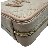 シャネル CHANEL CCフィリグリースモールヴァニティバッグ A93342 27番台 ベージュ ゴールド金具 キャビアスキン レディース ショルダーバッグ