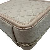 シャネル CHANEL CCフィリグリースモールヴァニティバッグ A93342 27番台 ベージュ ゴールド金具 キャビアスキン レディース ショルダーバッグ