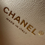 シャネル CHANEL CCフィリグリースモールヴァニティバッグ A93342 27番台 ベージュ ゴールド金具 キャビアスキン レディース ショルダーバッグ