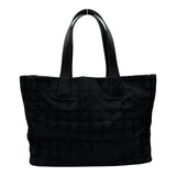 シャネル CHANEL ニュートラベルライントートMM A15991 10番台 ブラック ナイロンジャガード/レザー レディース トートバッグ