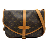 ルイ・ヴィトン LOUIS VUITTON ソミュール30 M42256 ブラウン モノグラム/レザー レディース ショルダーバッグ