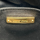 ミュウミュウ miu miu マテラッセ ショルダーバッグ ブラック レザー レディース クラッチバッグ ポーチ