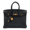 エルメス HERMES バーキン25 G刻 ブラック ゴールド金具 トゴ レディース ハンドバッグ