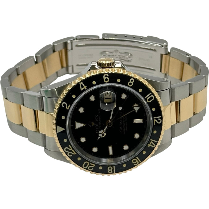 ロレックス ROLEX GMTマスター2 16713 ブラック ゴールド/ステンレス