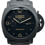 パネライ PANERAI ルミノール1950トゥットネロ3デイズ GMTオートマティック チェラミカ PAM00438 ブラック チタン/セラミック 自動巻き メンズ 腕時計