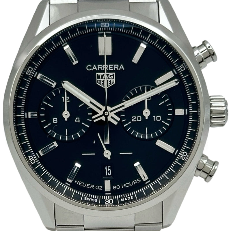 タグ・ホイヤー TAG HEUER カレラ キャリバーホイヤー02 クロノグラフ CBN2010.BA0642 ブラック ステンレススチール 自動巻き メンズ 腕時計 タグ・ホイヤー TAG HEUER カレラ キャリバーホイヤー02 クロノグラフ