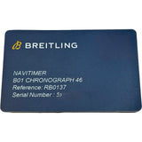 ブライトリング BREITLING ナビタイマー B01 クロノグラフ 46 RB0137 シルバー ピンクゴールド 自動巻き メンズ 腕時計