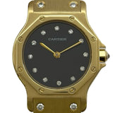 カルティエ Cartier サントス オクタゴン LM 2965 ブラック ゴールド 自動巻き メンズ 腕時計
