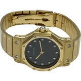 カルティエ Cartier サントス オクタゴン LM 2965 ブラック ゴールド 自動巻き メンズ 腕時計