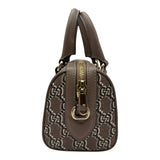 グッチ GUCCI スーパーミニボストンバッグ 795054 ベージュ GGシャドウキャンバス/レザー レディース ショルダーバッグ