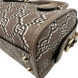 グッチ GUCCI スーパーミニボストンバッグ 795054 ベージュ GGシャドウキャンバス/レザー レディース ショルダーバッグ