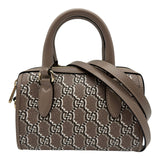 グッチ GUCCI スーパーミニボストンバッグ 795054 ベージュ GGシャドウキャンバス/レザー レディース ショルダーバッグ