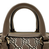 グッチ GUCCI スーパーミニボストンバッグ 795054 ベージュ GGシャドウキャンバス/レザー レディース ショルダーバッグ