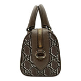 グッチ GUCCI スーパーミニボストンバッグ 795054 ベージュ GGシャドウキャンバス/レザー レディース ショルダーバッグ