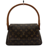 ルイ・ヴィトン LOUIS VUITTON ミニ・ルーピング M51147 ブラウン モノグラム/レザー レディース ショルダーバッグ