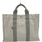 エルメス HERMES ニューフールトゥMM グレー キャンバス ユニセックス トートバッグ