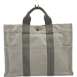 エルメス HERMES ニューフールトゥMM グレー キャンバス ユニセックス トートバッグ