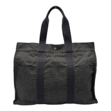 エルメス HERMES エールライントートGM グレー キャンバス メンズ トートバッグ