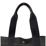 エルメス HERMES エールライントートGM グレー キャンバス メンズ トートバッグ