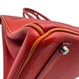 エルメス HERMES バーキン35 バイカラー □I刻 ルージュガランス/オレンジ シルバー金具 トゴ レディース ハンドバッグ