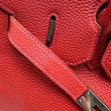 エルメス HERMES バーキン35 バイカラー □I刻 ルージュガランス/オレンジ シルバー金具 トゴ レディース ハンドバッグ