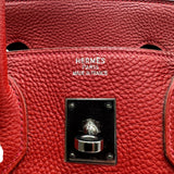 エルメス HERMES バーキン35 バイカラー □I刻 ルージュガランス/オレンジ シルバー金具 トゴ レディース ハンドバッグ