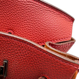 エルメス HERMES バーキン35 バイカラー □I刻 ルージュガランス/オレンジ シルバー金具 トゴ レディース ハンドバッグ