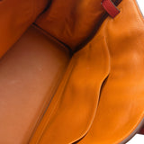 エルメス HERMES バーキン35 バイカラー □I刻 ルージュガランス/オレンジ シルバー金具 トゴ レディース ハンドバッグ