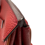 エルメス HERMES バーキン35 バイカラー □I刻 ルージュガランス/オレンジ シルバー金具 トゴ レディース ハンドバッグ