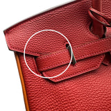 エルメス HERMES バーキン35 バイカラー □I刻 ルージュガランス/オレンジ シルバー金具 トゴ レディース ハンドバッグ