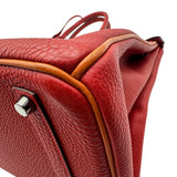 エルメス HERMES バーキン35 バイカラー □I刻 ルージュガランス/オレンジ シルバー金具 トゴ レディース ハンドバッグ
