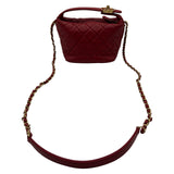 シャネル CHANEL CHANEL19 スモールホーボーバッグ AS1745 29番台 レッド ゴールド金具 ラムスキン レディース ハンドバッグ