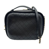シャネル CHANEL マトラッセ カメラバッグ A11977 2番台 ブラック カーフ レディース ショルダーバッグ