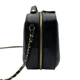 シャネル CHANEL マトラッセ カメラバッグ A11977 2番台 ブラック カーフ レディース ショルダーバッグ