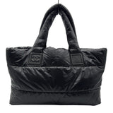 シャネル CHANEL コココクーントートMM A48611 12番台 ブラック ナイロン/レザー レディース トートバッグ
