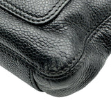 シャネル CHANEL ロゴマーク トートバッグ 5番台 ブラック ゴールド金具 カーフ レディース ショルダーバッグ