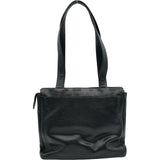 シャネル CHANEL ロゴマーク トートバッグ 5番台 ブラック ゴールド金具 カーフ レディース ショルダーバッグ