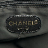 シャネル CHANEL ロゴマーク トートバッグ 5番台 ブラック ゴールド金具 カーフ レディース ショルダーバッグ