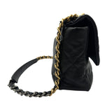 シャネル CHANEL CHANEL19 ラージバッグ AS1161 ブラック ゴールド/シルバー金具 シャイニーラムスキン レディース ショルダーバッグ