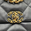シャネル CHANEL CHANEL19 ラージバッグ AS1161 ブラック ゴールド/シルバー金具 シャイニーラムスキン レディース ショルダーバッグ