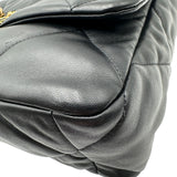 シャネル CHANEL CHANEL19 ラージバッグ AS1161 ブラック ゴールド/シルバー金具 シャイニーラムスキン レディース ショルダーバッグ